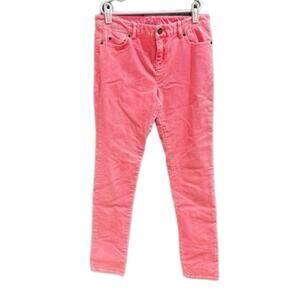 Vineyard Vines Pants Pink Corduroy Pockets Skinny Ankle 98% Cotton Size 14 Teen
